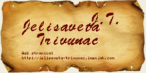 Jelisaveta Trivunac vizit kartica